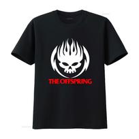 The Offspring Logotipas Roko Grupės Marškinėliai Medvilniniai Šaunus Kaukolės Dizainas Vintažiniai Išskalbti Stilingi Patogūs Laisvalaikio Tampri universalūs S black