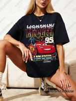 Žaibas Makvynas ir Salė Spausdinti Pora Marškinėliai Moterims Unisex The Cars Vasaros Mada Trumpomis Rankovėmis T-marškinėliai Oversized Viršutiniai Drabužiai S black