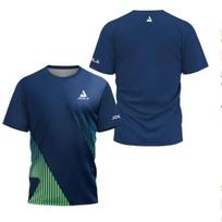 2024 New Men's T-shirt Summer Fashion Table Tennis Flower Printed Short sleeved Badminton Tennis Quick drying Short sleeved Men' XXXL blue