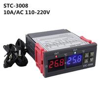 STC-3008 Digital Thermostat STC-3028 Temperature Humidity Controller Thermostat Humidistat Thermometer Hygrometer Control Switch STC-3008 110V-220V gray