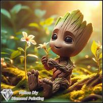 Disney Klasikinis Personažas Groot 5D Deimantinė Tapyba Pilna Siuvinėjimo Meno Brangakmenių Lipdukas Rankų Darbo PASIDARYK pats Didelės Tapybos Reikmenys Round 30x30cm