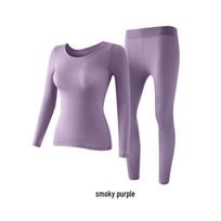 Ultra-Thin Hyaluronic Acid Thermal Underwear Set: Seamless, Antibacterial, High Elasticity for Autumn/Winter. L (40-65kg) brown