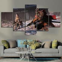 Be rėmo 5 vnt. SEKIRO Shadows Die Twice Žaidimų drobės plakatai Sienos meno paveikslai HD paveikslai Namų dekoras Svetainės dekoravimui 20x35 20x45 20x55cm black