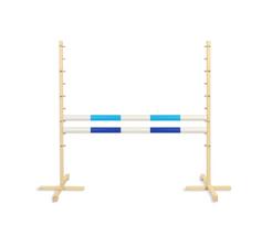 Przeszkoda Skokowa Do Hobby Horse 120Cm, Dwie Belki - Jasny Niebieski I Ciemny Niebieski