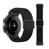 Nailono pintas dirželis, skirtas Garmin Venu 3/Forerunner 255 Music/Vivoactive 4/Vivoactive 3, Venu 2 Plus apyrankė, 20mm 22mm apyrankė 22mm juoda