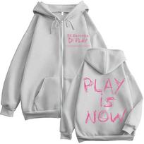 Singer Ed Sheeran Play World Tour Album Zip Up Hoody Unisex High Quality Fleece Zipper Sweatshirts Loose Cozy Jacket Hoodie 3XL white