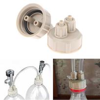 NEW 2pc Aquarium CO2 System Tube Valve Guage Bottle Cap Aquarium Bottle Cap Fish Tank Live Plant DIY Air Diffuser Generator Tool beige