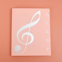 Piano Sheet Music Editing Clip: A4 Music Score Folder, 40 Pages, Instrument Sheet Music Binder with Logo white