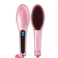 Electric Hair Straightening Brush 230°C Heat Hair Straightener Professional Ceramic Hair Styling Massager Tools Heating Hot Comb EU gray