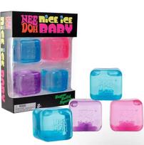 NeeDoh Nice Cube Sensorinis Fidget Kvadratas Ledo Kubas Streso Mažinimo Dėlionės Blokelis pink