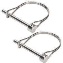 2PCS 304 Stainless Steel Safety Coupler Pin Silver PTO Pin Practical Trailer Coupler Pin 5mm x 50mm gray