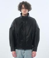Zensai Leather High-Neck Jumper Black S black