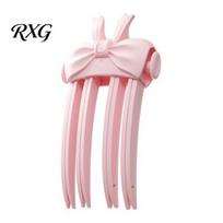 Fine Hair Volume Clip Heated Volumizing Clip, Instant Root Lift Comb with 2 Temperature, Women Styling Equipment Rechargeable Electric Flat Bangs for rožinė