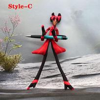 With Body Wire Flexible Funny Lovely Anime Animation Hazbin Hotel Plush Toys Vox Alastor Niffty Character Figure Plushie Doll About 28cm gray