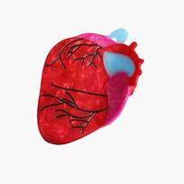 Medical Series Shark Hair Clip Cartoon Heart Pill Color Blocking Design Strong Hold Ponytail Grab Clips for Girls Hair Accessories Gift A8 red