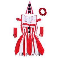 Helovino Džokerio Cosplay Kostiumas Raudonas Nuostabus Bokšto Sijonas Suaugusiems Cirko Šventės Suknelė Siaubo Kaukė Kostiumas Atlikimo Šou Rinkinys M red