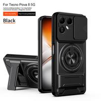 For Tecno Pova 8 5G Case Car Holder Magnetic Ring Armor Shockproof Phone Cover For Tecno Pova8 5G Slide Camera Protection Funda Tecno Pova 8