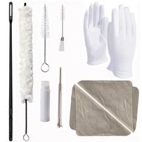 10 vnt. fleitos medvilninis valymo šepetėlių rinkinys Saksofono valymo šepetėlis Pučiamųjų instrumentų priežiūros įrankiai 1OPCS Cleaning Brush Set white