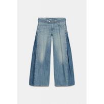 Womens Low-Rise Washed Denim Straight Wide-Leg Jeans Casual Streetwear Loose Fit L