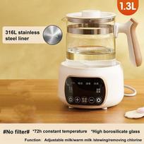 Xiaomi 1.3L Smart Health Pot Home Electric Kettle Multi-function Tea Brewer Office Glass Flower Teapot Kettle Automatic Keep Warm 220V AU white