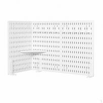 Sieninė perforuota lentyna organizatorius, 4 dalių perforuota lenta įrankių organizatorius rankdarbių kambariams, stalui, darbo vietai ivory Desktop Set D Corner Clamp Typ