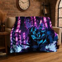 Animacinis Demonų Medžiotojas Anime Kamado Nezuko Tanjirou Flanelinis pledas Minkštas šiltas pledas miegamajam svetainei lovai kelionėms 80x120cm blue