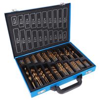 202Pcs Twist Drill Bit Set Stainless Steel Ti Coated High Hardness Wear Resistance HSS