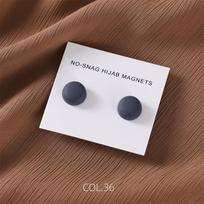 Cross-Shaped Round Magnetic Brooch: Colorful Safety Pin for Silk Scarves, Anti-Exposure, Available in 54 Colors, 2-Pack black