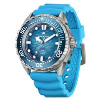 NORTH EDGE TRITON Solar 300m Water Unidirectional Rotating Luminous Ceramic Stainless Steel Design Men's Watch, Quartz, Resistant, Bezel, Hands, blue