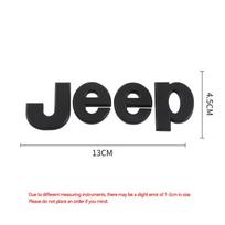 1 vnt. 3D metaliniai lipdukai Automobilio kėbulo bagažinės lipdukas Jeep Wrangler Grand Cherokee Avenger Compass Wagoneer Gladiator Renegade Patriot matinė juoda spalva