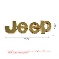 1 vnt. 3D metaliniai lipdukai Automobilio kėbulo bagažinės lipdukas Jeep Wrangler Grand Cherokee Avenger Compass Wagoneer Gladiator Renegade Patriot auksas