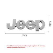 1 vnt. 3D metaliniai lipdukai Automobilio kėbulo bagažinės lipdukas Jeep Wrangler Grand Cherokee Avenger Compass Wagoneer Gladiator Renegade Patriot sidabras