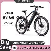 DUOTTS C29 Max, Elektrinis dviratis, 250W variklis, 48V18Ah baterija, maks. 25 km/h, Pagalbos režimu maks. nuotolis 120 km, 29*2.10 colio plento padanga, Hidrauliniai diskiniai stabdžiai