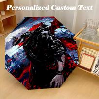 Portable Auto Folding Umbrella,Tokyo Ghoul 8 Rib Waterproof Umbrella For Camping Commute Three-fold umbrella