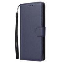 Odinis knygos tipo dėklas, skirtas Samsung Galaxy S5 S6 S7 Edge S8 S9 S10 S20 Note 8 9 10 20 Plus Ultra Lite E Apverčiamas piniginė Minkštas dangtelis Coque For S10 Lite 2020 mėlyna