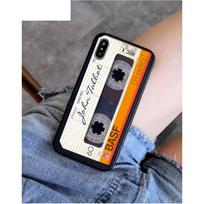 Mixtape Vintage Magnetic Tape Kasetinė garso juosta telefono dėklas, skirtas iPhone 11 12 13 Pro Max X XS MAX 6 6s 7 8 plus 5 5S 5SE XR SE2020 iphone 5 5s Se black