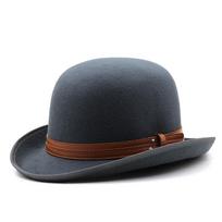 Vilnos veltinio balta skrybėlė vyrų/moterų mados vakarėliui oficialus Fedora kostiumų mago kepuraitės jaunikio kepurė 56-60CM Adjustable gray