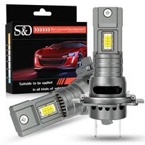 2 vnt. H7 lizdo pagrindo LED automobilio priekinis žibintas 70 W didelės galios turbo lemputės 6500K 40000LM CSP mikroschema mini LED lemputė Plug & Play belaidis priekinis žibintas su ventiliatoriumi gray