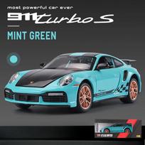 1/24 Porsche 911 Turbo S Sportinio automobilio modelis Kolekcinis lietas ir žaislinis transportas vaikams berniukams Automobiliniai žaislai Miniatiūrinis automobilio modelis tiffany mėlyna spalva
