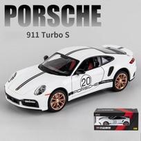 1/24 Porsche 911 Turbo S Sportinio automobilio modelis Kolekcinis lietas ir žaislinis transportas vaikams berniukams Automobiliniai žaislai Miniatiūrinis automobilio modelis balta