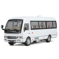 „Toyota Coaster Bus“ modelis, 1/24 mastelio žaisliniai automobiliai, berniukams ir vaikams, dovanos. 1/24-Size:20.5*5*8cm balta
