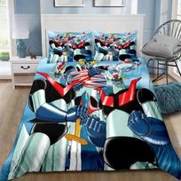Mazinger z UFO Robot Grendizer Patalynės Komplektas Viengulis Dvivietis Pilnas Karališkas Karališko Dydžio Lovos Komplektas Suaugusiems Berniukams Miegamasis Anime Patalynė Dovana 140x210cm 2pcs