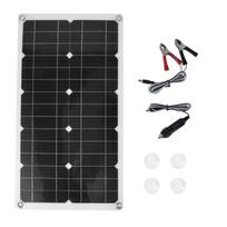18V 100W Solar Panel Waterproof Solar Charging Panel Outdoor Battery Charger for Household Car Boat black