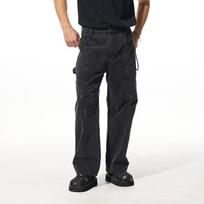 New Spring and Summer Style Men's Denim Loose High Street Straight Micro-flare Jeans Long 36 black
