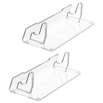 2pcs Clear Display Stand Handheld Game Console and Accessories Storage Organizers High Transparent Acrylic Bracket white