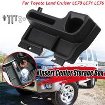 Centrinės konsolės porankio dėžutės dėklas puodelių laikiklis Toyota Land Cruiser 70 71 76 79 black