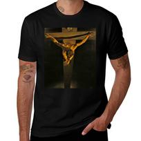 Salvadoro Dali tapyba Šv. Jono Kristus Marškinėliai t shirt vyriški paprasti marškinėliai vyrams grafinis vintažinis T-Shirt L black