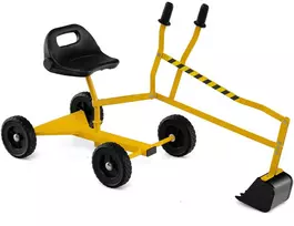 Promotion 4 ratų ekskavatorius su ergonomine atrama, geltonas