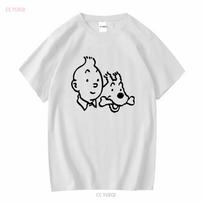 TIM Struppi Marškinėliai Linksmas Šuo Juokingas Kirpimas Pokštas Vyriški Moteriški vintage Skalbti Minkšti grafiniai streetwear homme Šiek tiek Laisvalaikio Unisex XL white