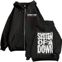 System of A Down Mezmerize Prekės Užtrauktuku Gobtuvėliai Alternatyvi Metalinė Muzika Užtraukiami Džemperiai Rock Hip Hop Vintažiniai Megztiniai Unisex L juoda